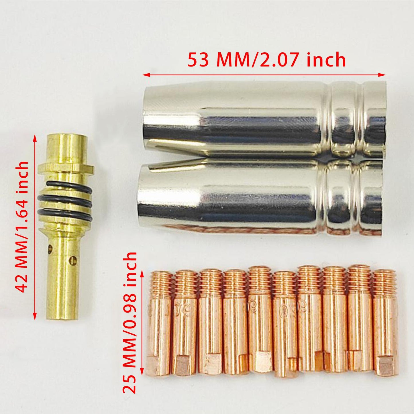 13 X Welding Gun Accessories Kit 15AK Welding Gun Consumables Welding Nozzle Nozzle 0.9mm