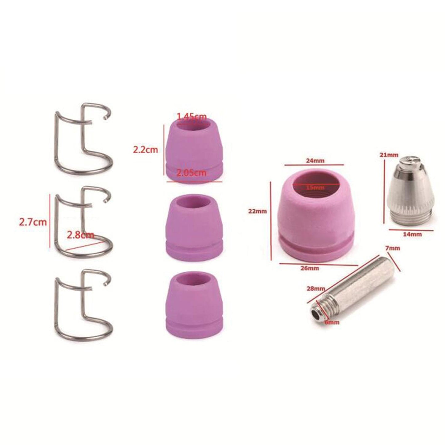 26 Pieces Plasma Cutter Torch TIP Nozzles Set for Ag-60 SG-55 Cut Machine