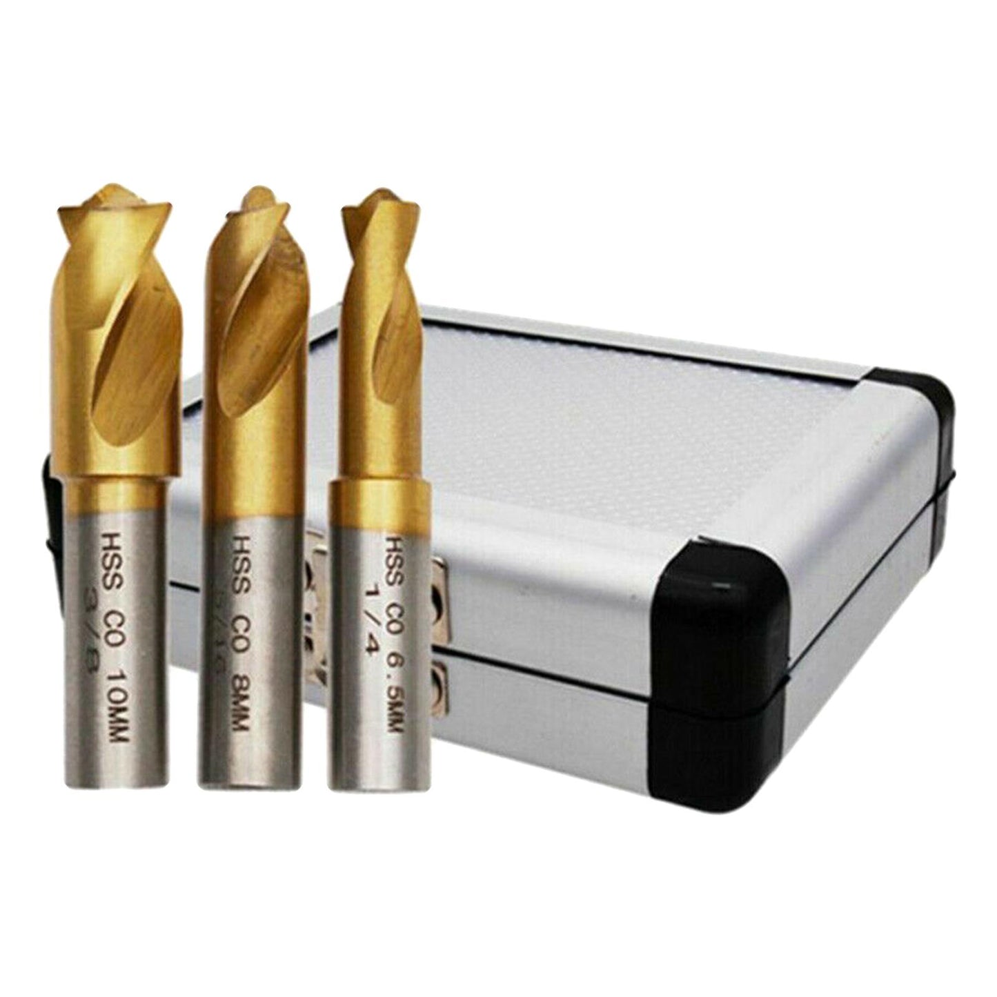 3Pcs Metal Twist Drill Bit for Hard Metal Copper Carpenter Tool 1/4 5/16 3/8