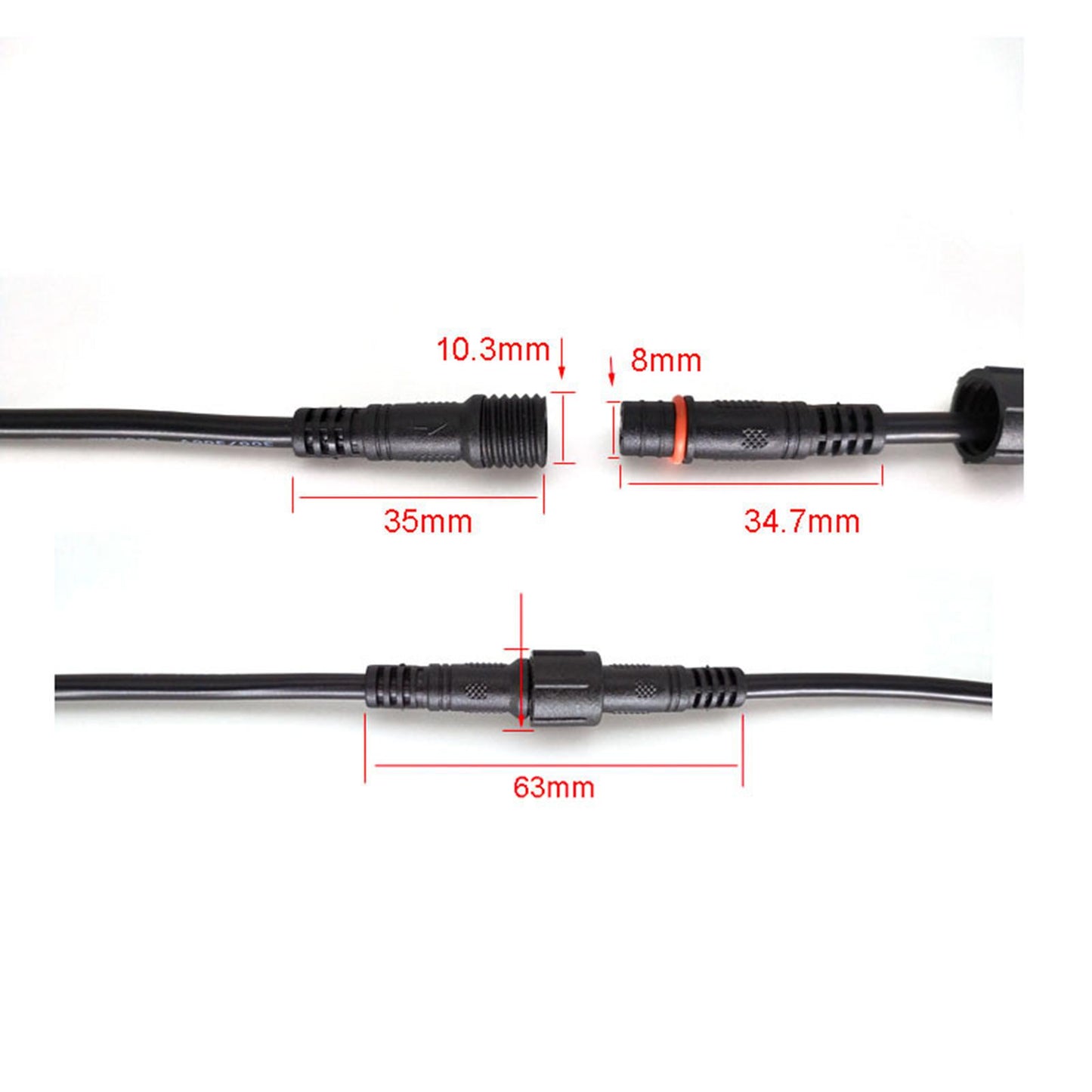 1PC Extension Wire Waterproof for Bus TV Boxes Rear View Backup Camera 3 Pin 5m