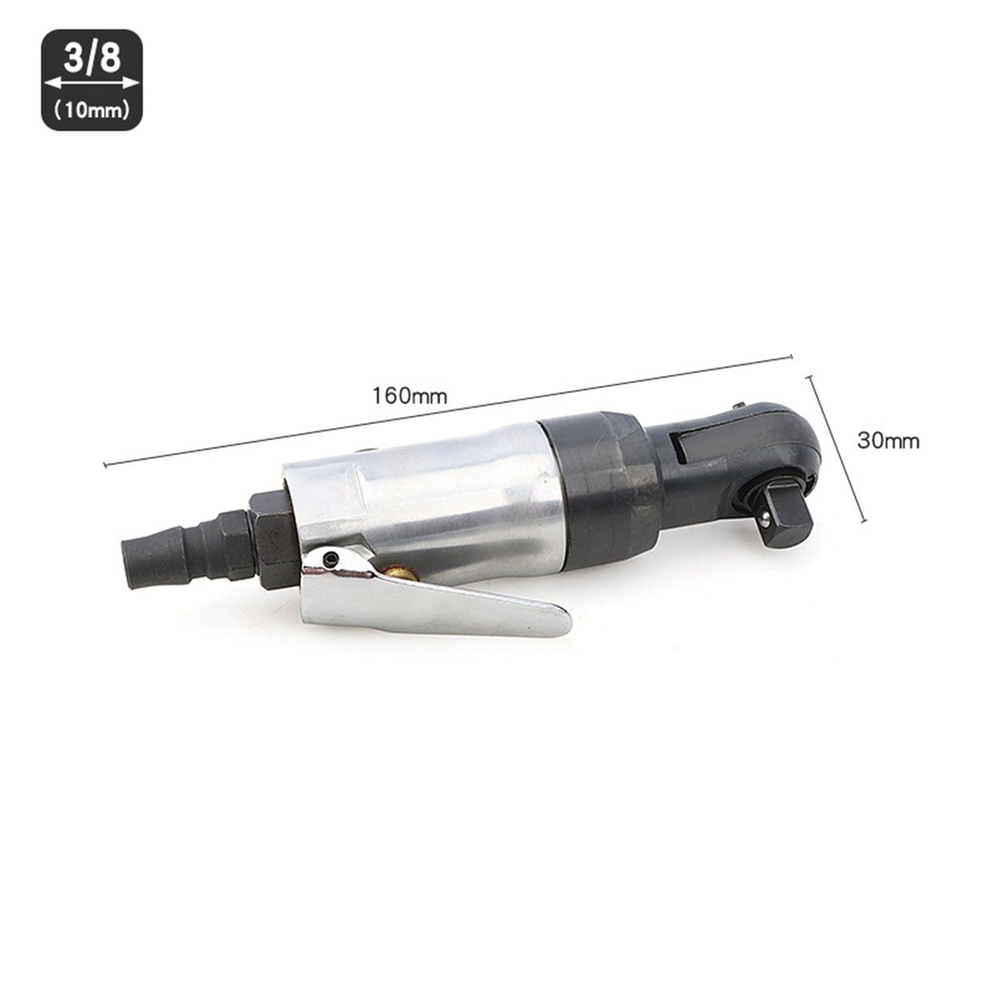 Air Ratchet Wrench Dust-Free Tool Quick Release Straight Shank 10MM