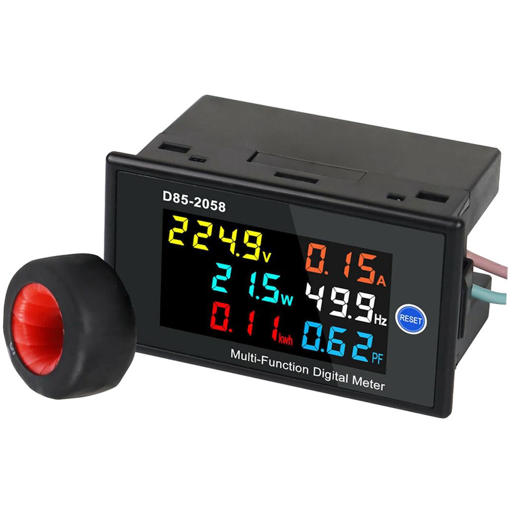 LCD AC Panel Meter Volt Current Voltmeter Ammeter Display Digital Monitor AC200 450V