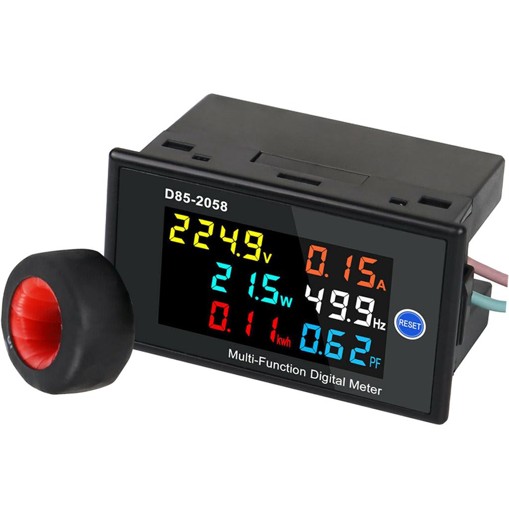 LCD AC Panel Meter Volt Current Voltmeter Ammeter Display Digital Monitor AC200 450V