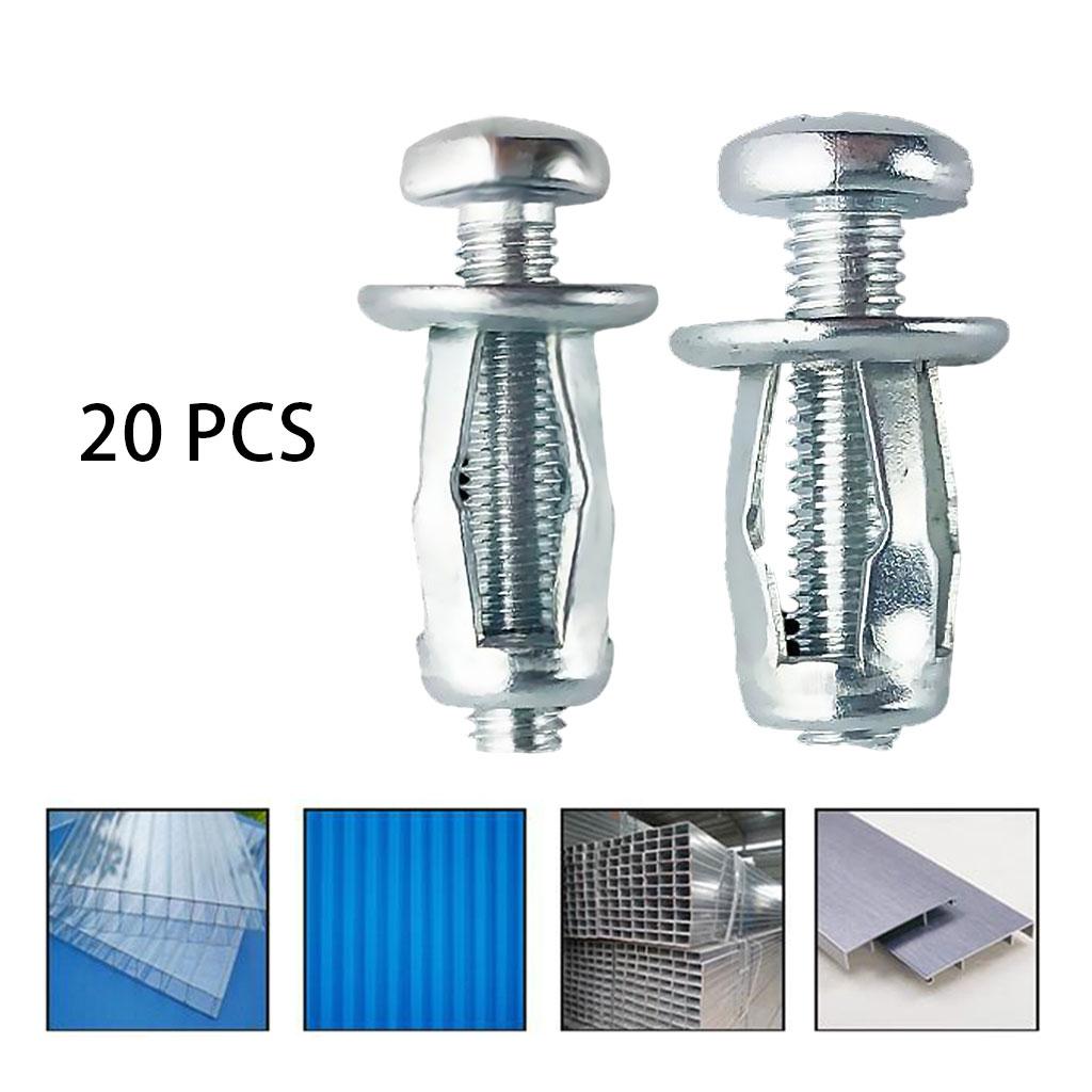 20x Jack Nuts Hollow M5 M6 Tool Nut Thins Dowels Screw Petal Nut Expansion M5x25