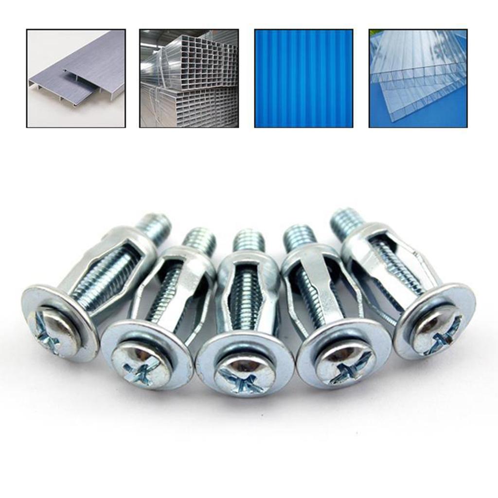 20x Jack Nuts Hollow M5 M6 Tool Nut Thins Dowels Screw Petal Nut Expansion M6x25