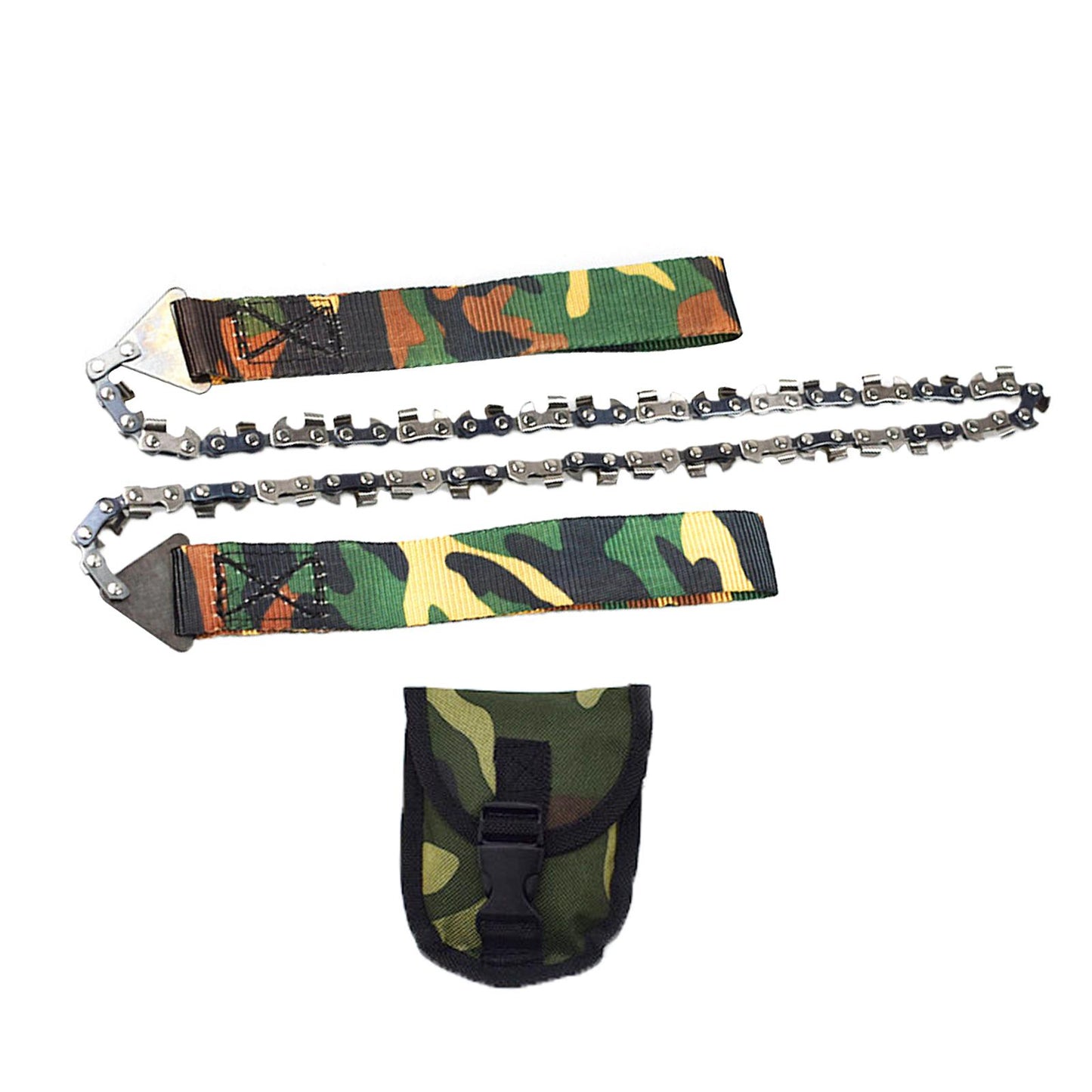 Rope Hand Chain Saw 25 High Reach Limb Hand Chain Saw with Rope Pouch Bag Camouflage "
