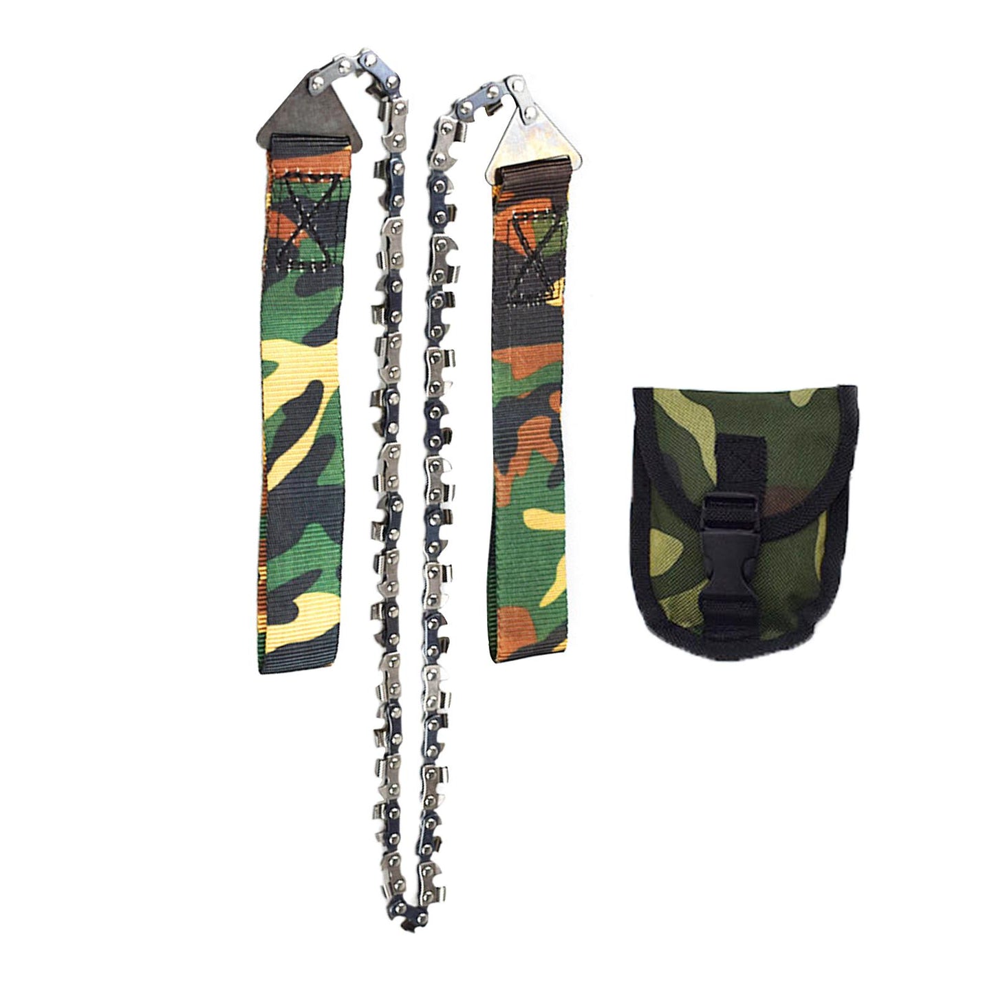 Rope Hand Chain Saw 25 High Reach Limb Hand Chain Saw with Rope Pouch Bag Camouflage "