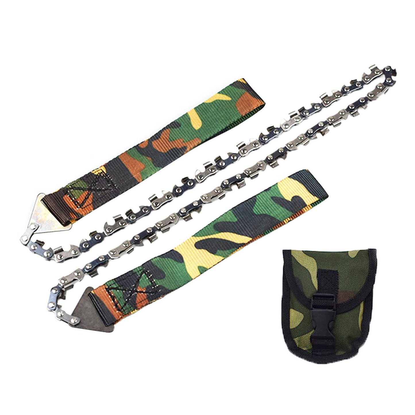 Rope Hand Chain Saw 25 High Reach Limb Hand Chain Saw with Rope Pouch Bag Camouflage "