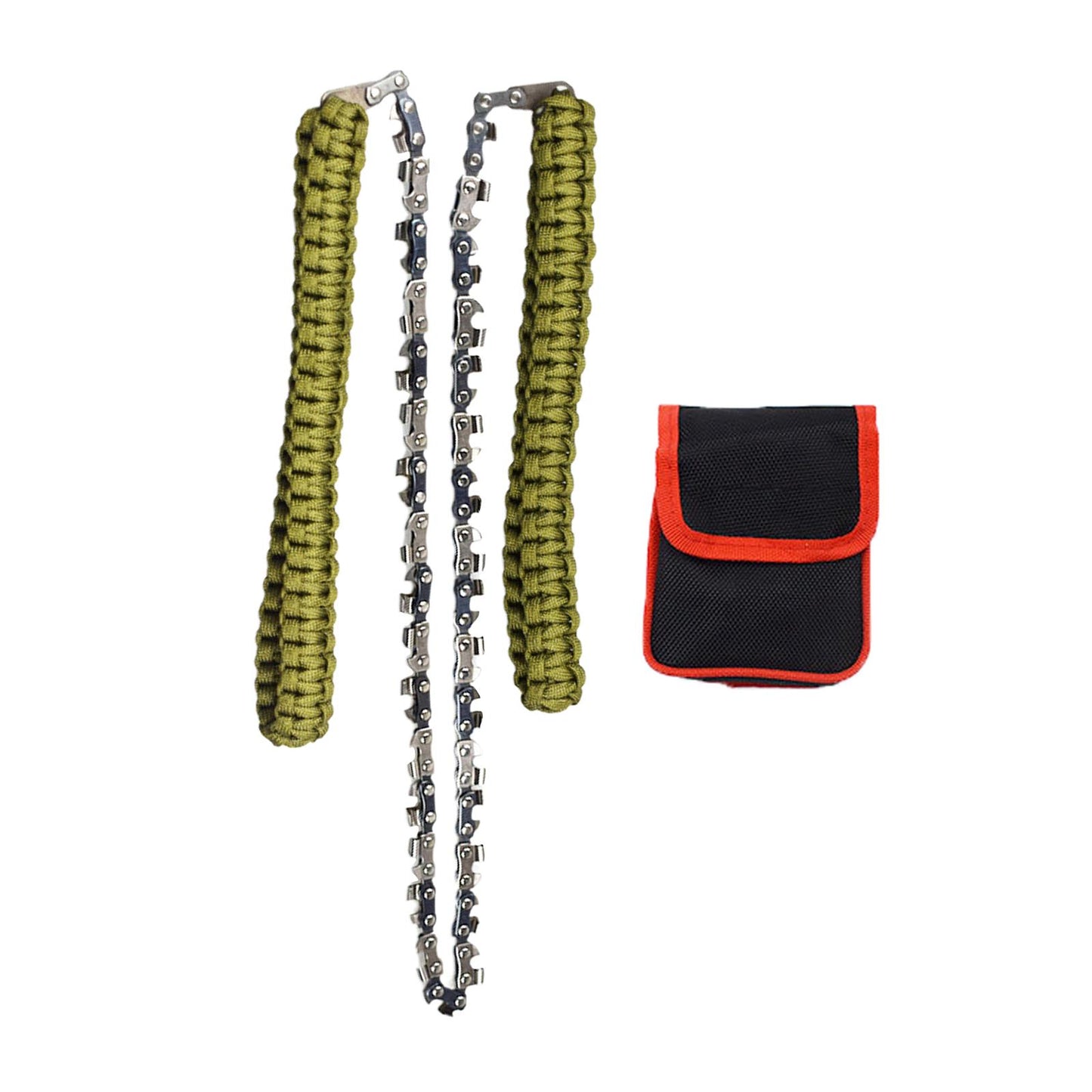 Rope Hand Chain Saw 25 High Reach Limb Hand Chain Saw with Rope Pouch Bag Green"