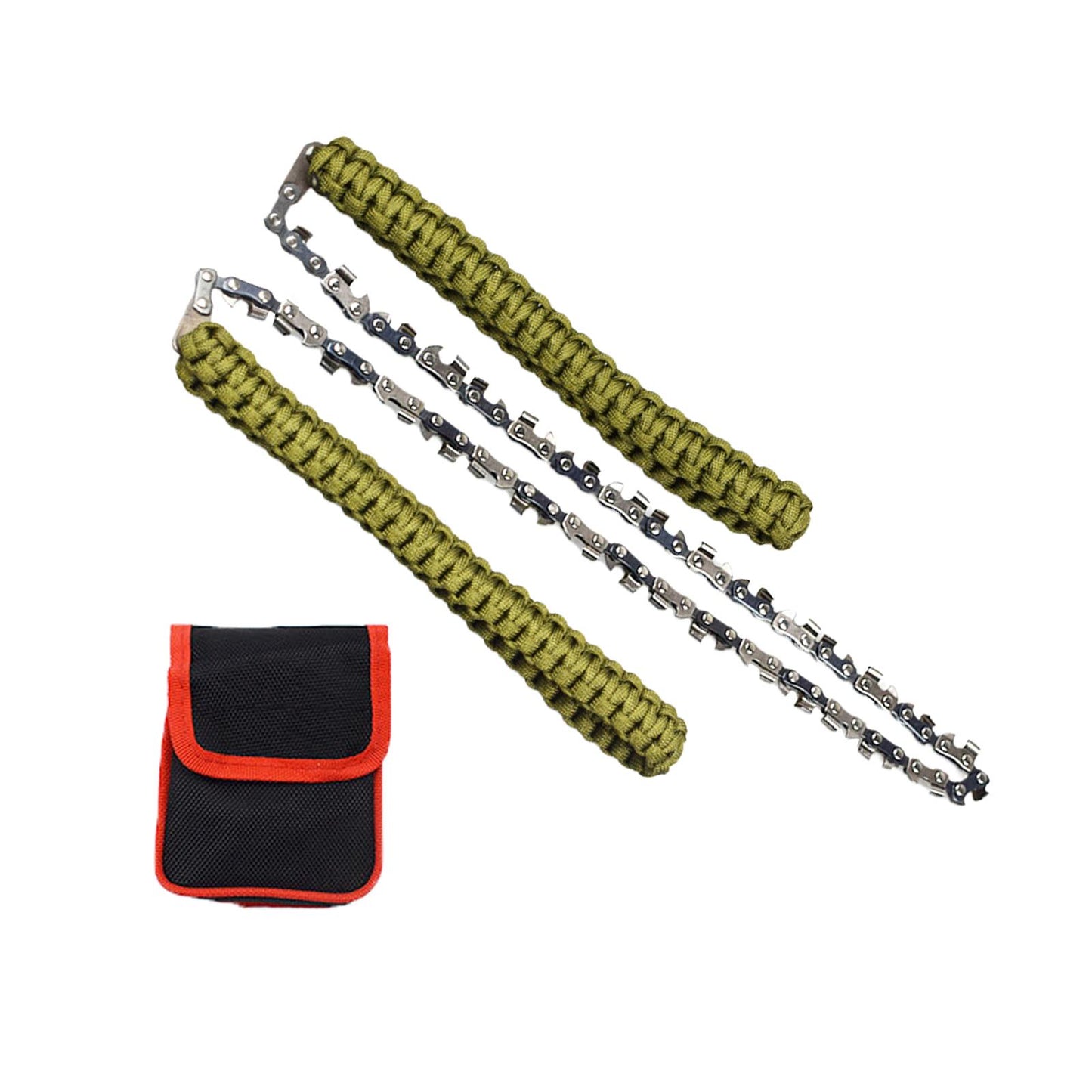 Rope Hand Chain Saw 25 High Reach Limb Hand Chain Saw with Rope Pouch Bag Green"