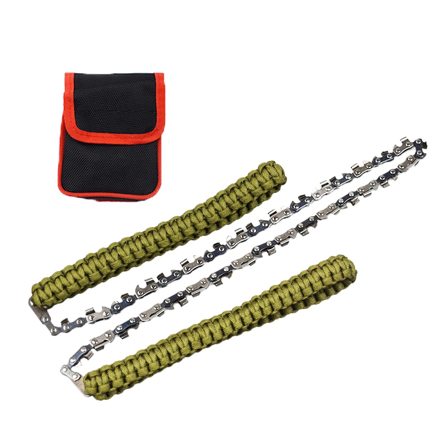 Rope Hand Chain Saw 25 High Reach Limb Hand Chain Saw with Rope Pouch Bag Green"