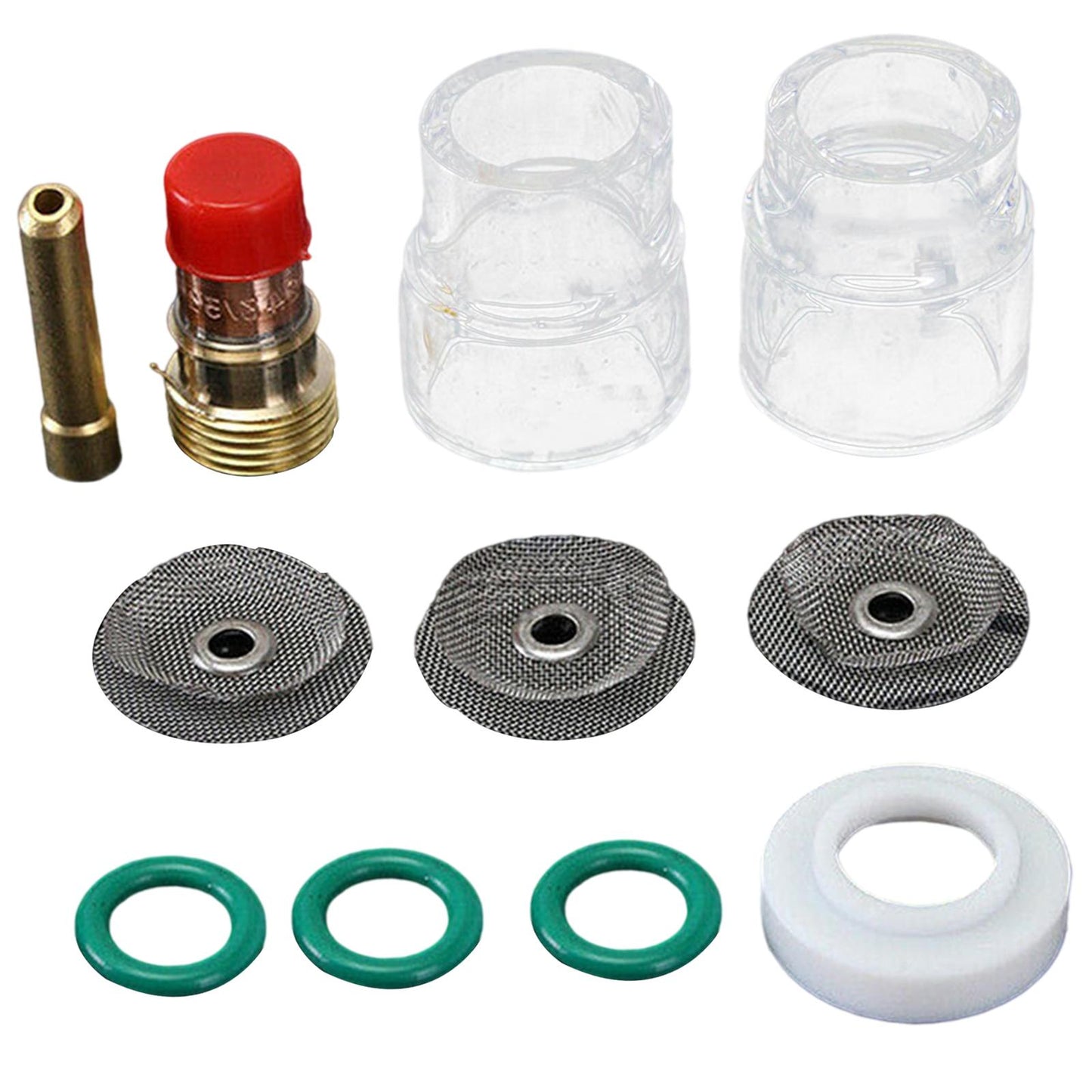 11/Set TIG Torch Kit 2.4mm Collect Kit Stubby Gas Lens for WP17 18 26