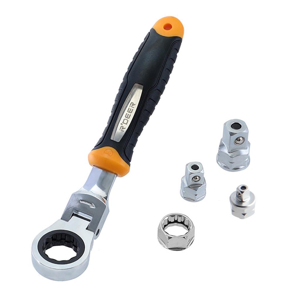 5Pcs Ratchet Wrench Set Sleeve Adapter Durable Professional