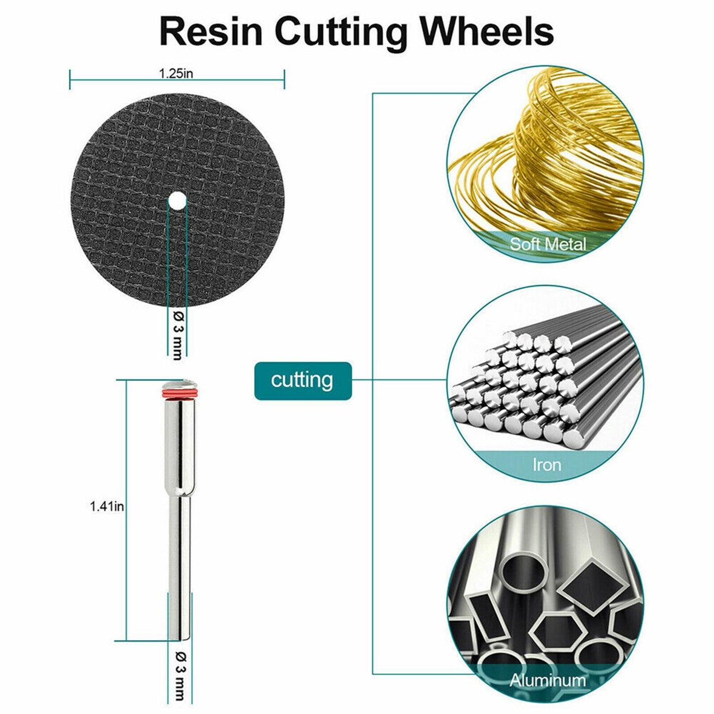 Cutting Wheel Cut Off 34Pcs Accessories Mini for Metal Stone Woodworking