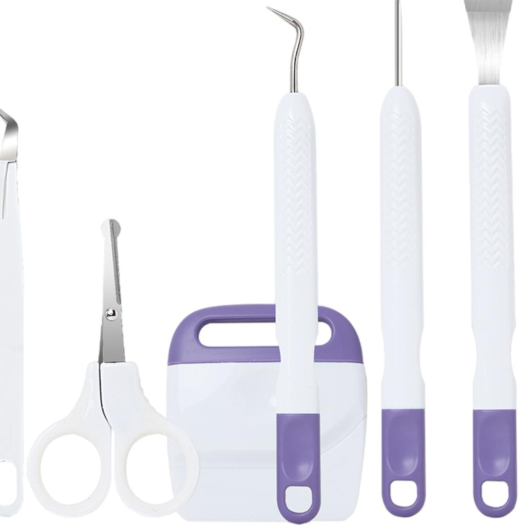 6Pcs Basic Vinyl Tool Kit Crafts Lettering Precision Weeding Kits Splicing Purple