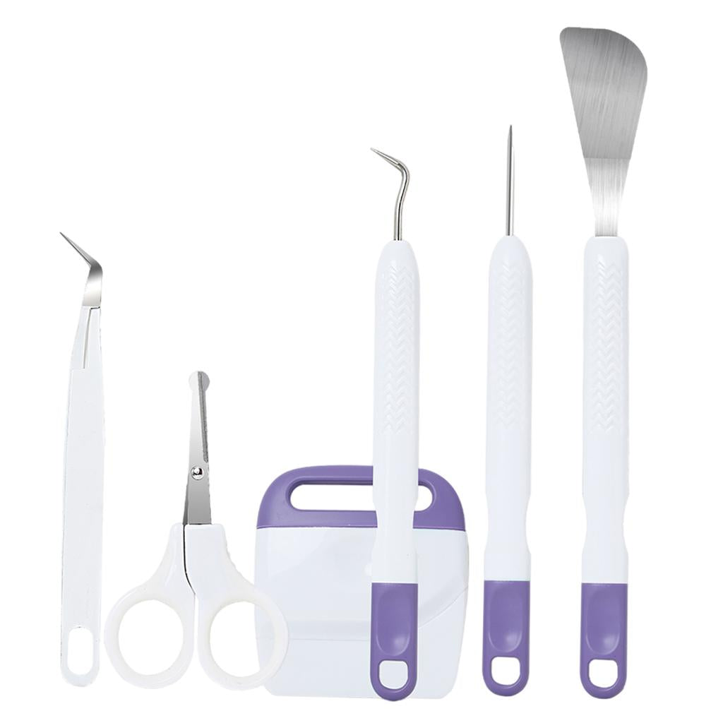 6Pcs Basic Vinyl Tool Kit Crafts Lettering Precision Weeding Kits Splicing Purple