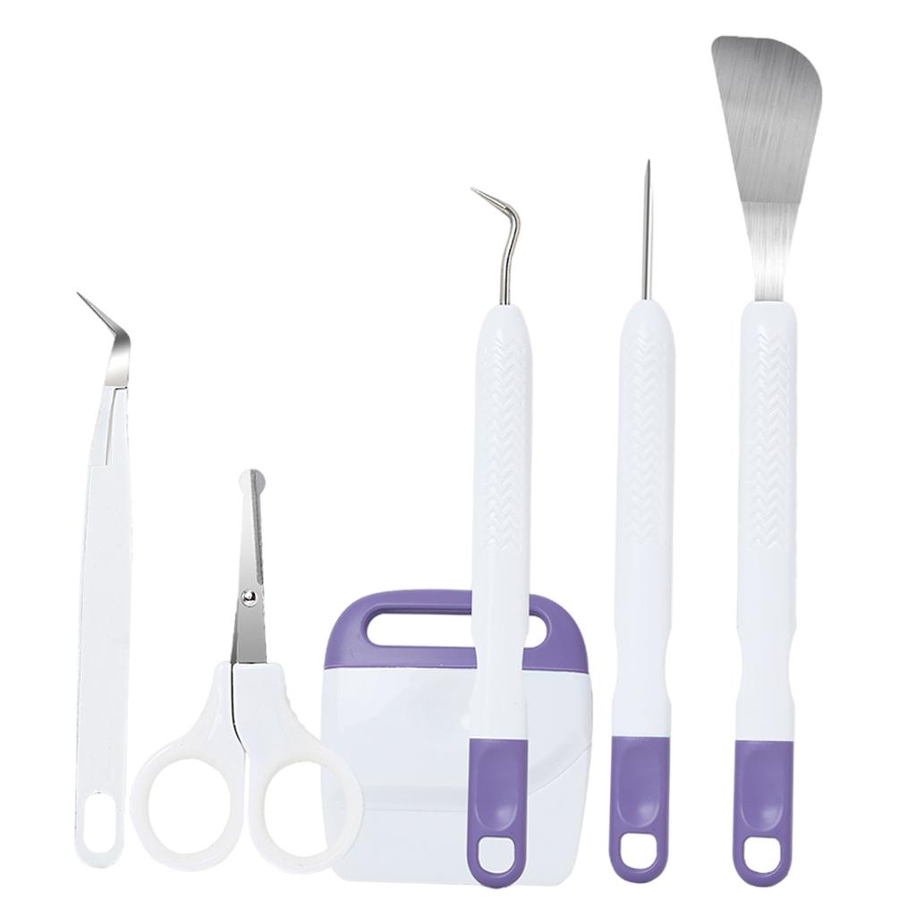 6Pcs Basic Vinyl Tool Kit Crafts Lettering Precision Weeding Kits Splicing Purple