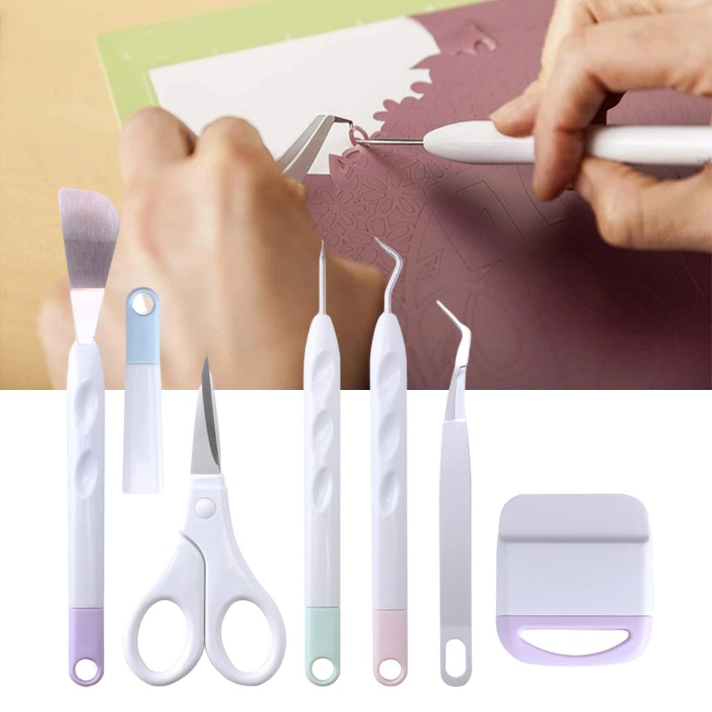 6Pcs Basic Vinyl Tool Kit Crafts Lettering Precision Weeding Kits Splicing Mix