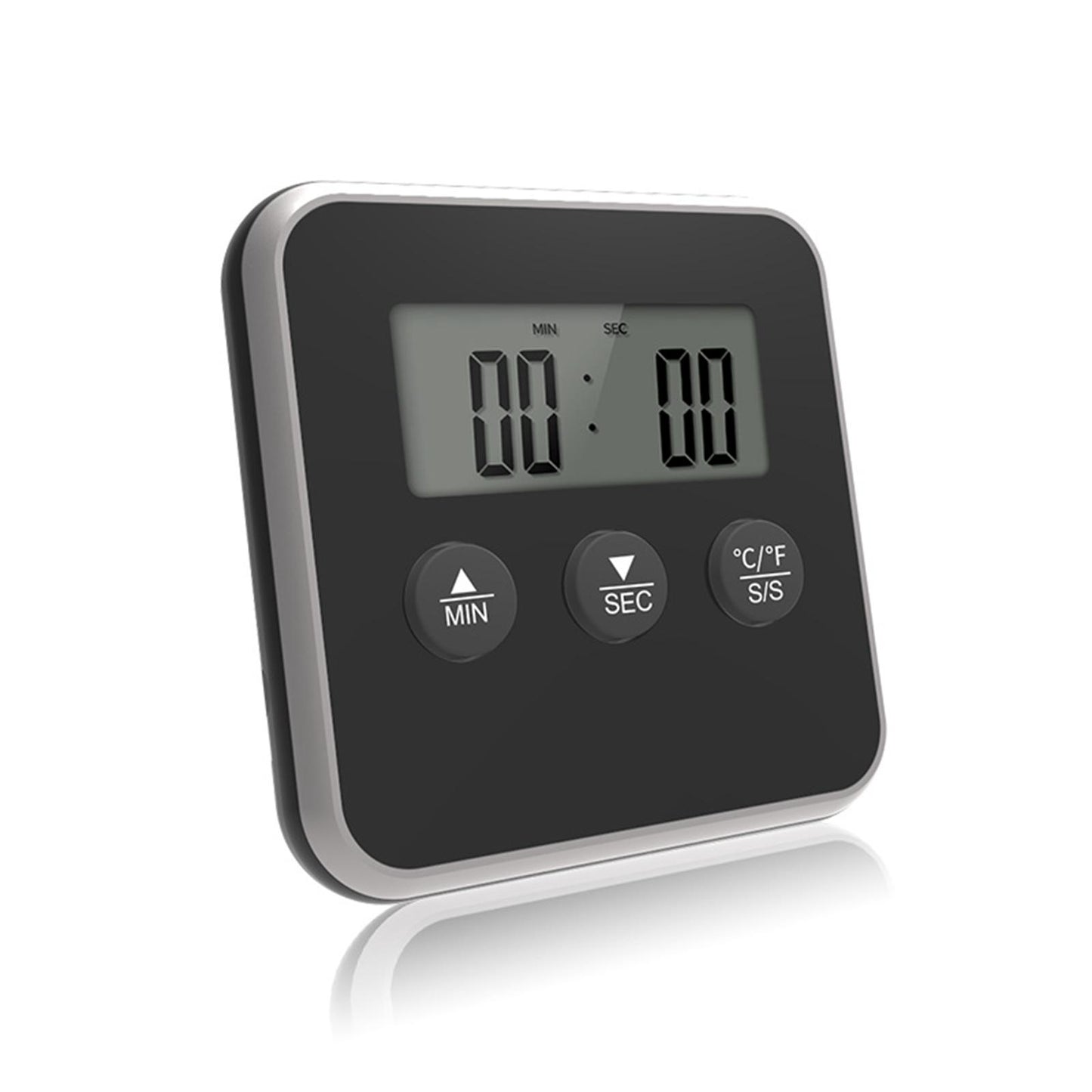 Meat Thermometer Accurate Long Probe with Timer for Cooking Oven black
