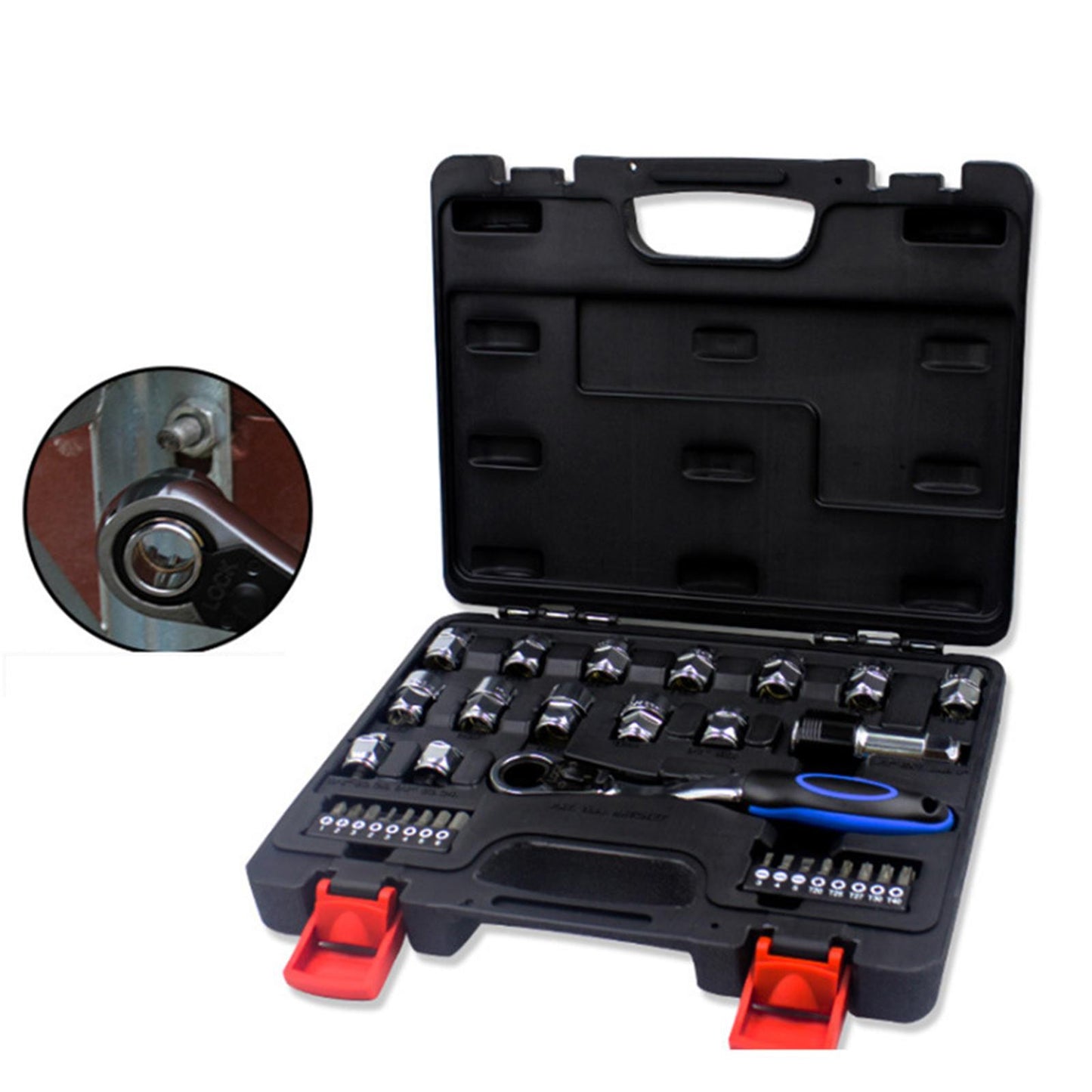 32x Drive Ratchet Socket Wrenches Socket Garage Tools Socket Extension