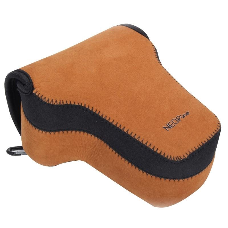 NEOpine A7-2 Neoprene Soft Camera Inner Protective Triangle Bag with Carabiner for Sony A7 II / A7 / A7R, Olympus em1 (Brown)