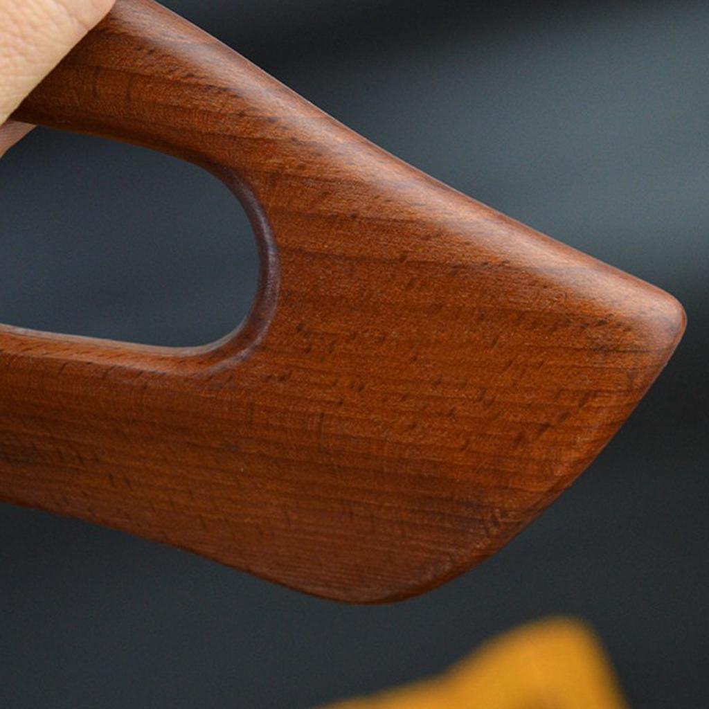 Carbonized Wooden Massage Scraping Tool Gua sha Stick for Neck Shoulder A