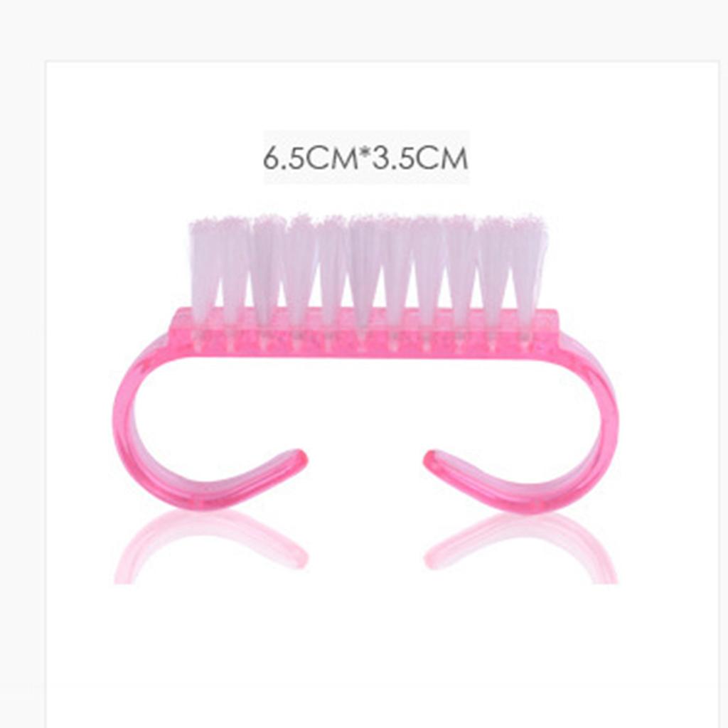 5pcs/set Nail Brush Kids Brushes for DIY Nail Art Foot Nail Cleaner Pink