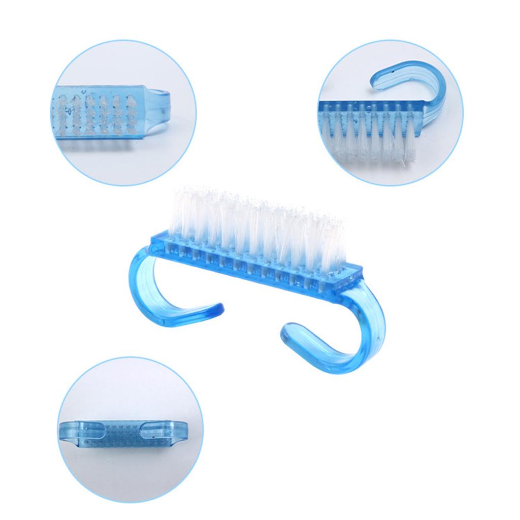 5pcs/set Nail Brush Kids Brushes for DIY Nail Art Foot Nail Cleaner Blue