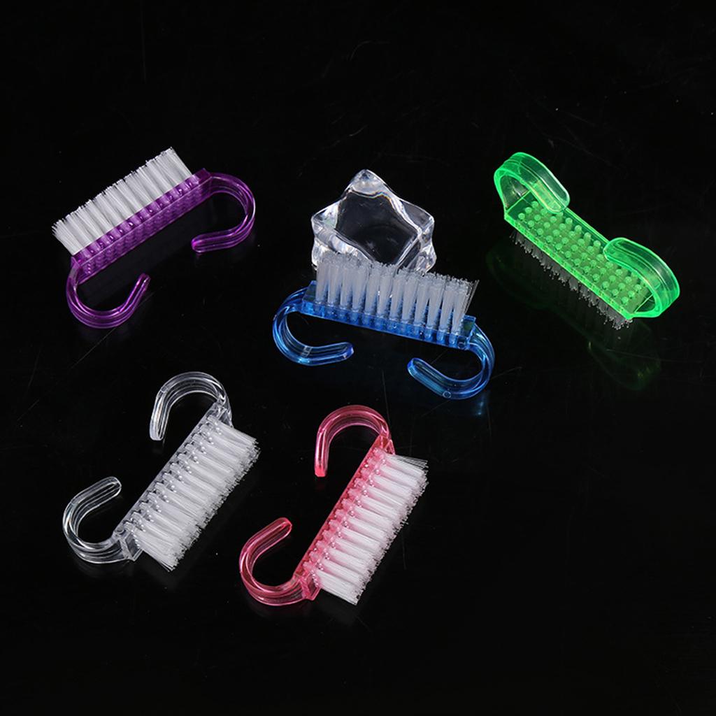 5pcs/set Nail Brush Kids Brushes for DIY Nail Art Foot Nail Cleaner Blue