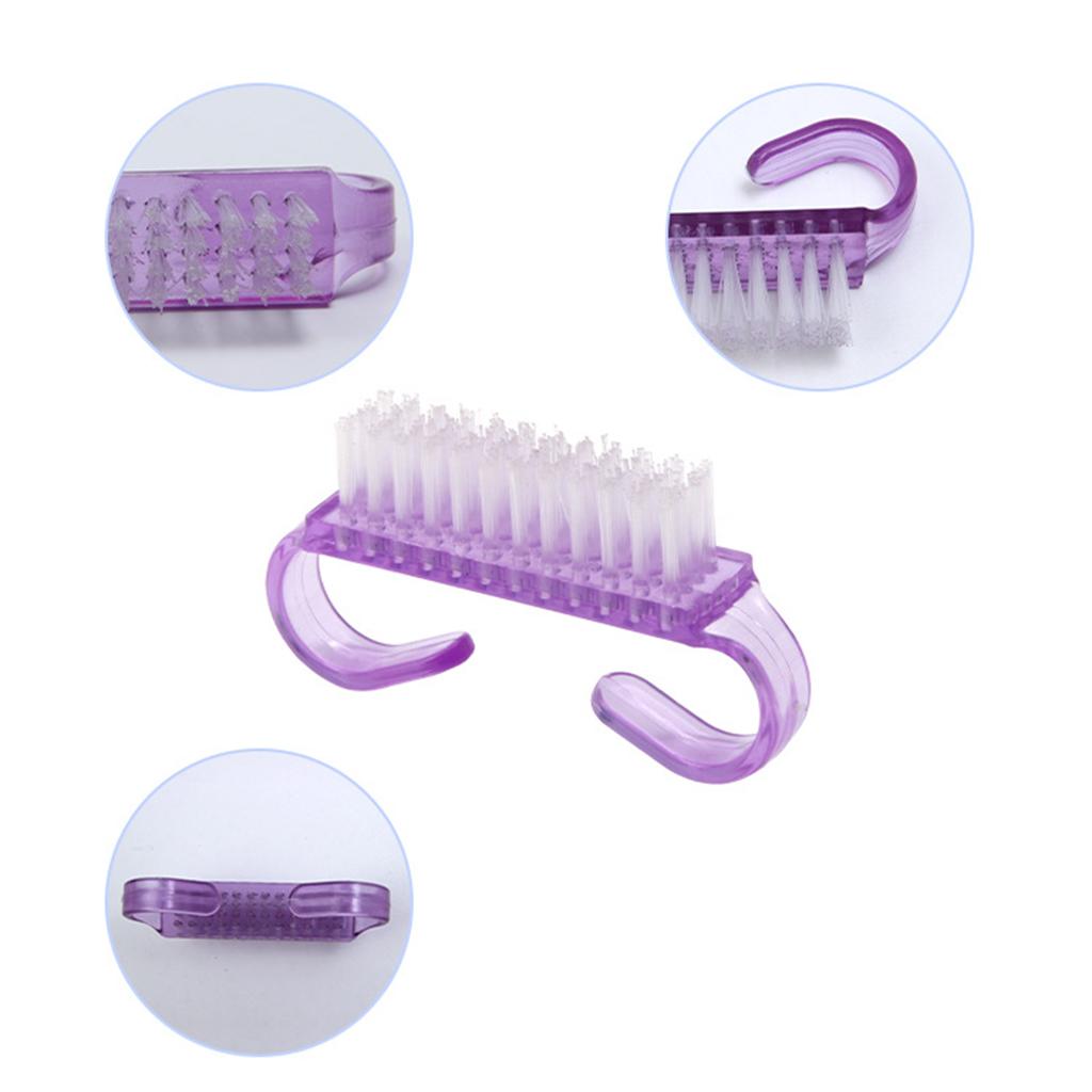 5pcs/set Nail Brush Kids Brushes for DIY Nail Art Foot Nail Cleaner Purple