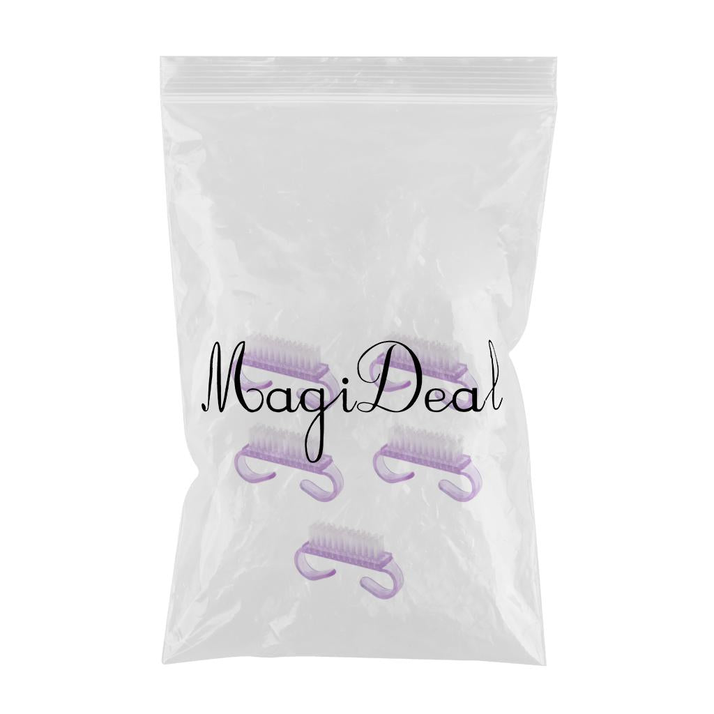 5pcs/set Nail Brush Kids Brushes for DIY Nail Art Foot Nail Cleaner Purple