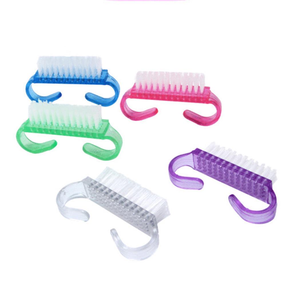 5pcs/set Nail Brush Kids Brushes for DIY Nail Art Foot Nail Cleaner Purple