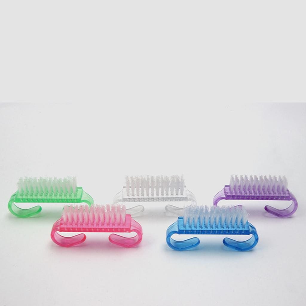 5pcs/set Nail Brush Kids Brushes for DIY Nail Art Foot Nail Cleaner Clear
