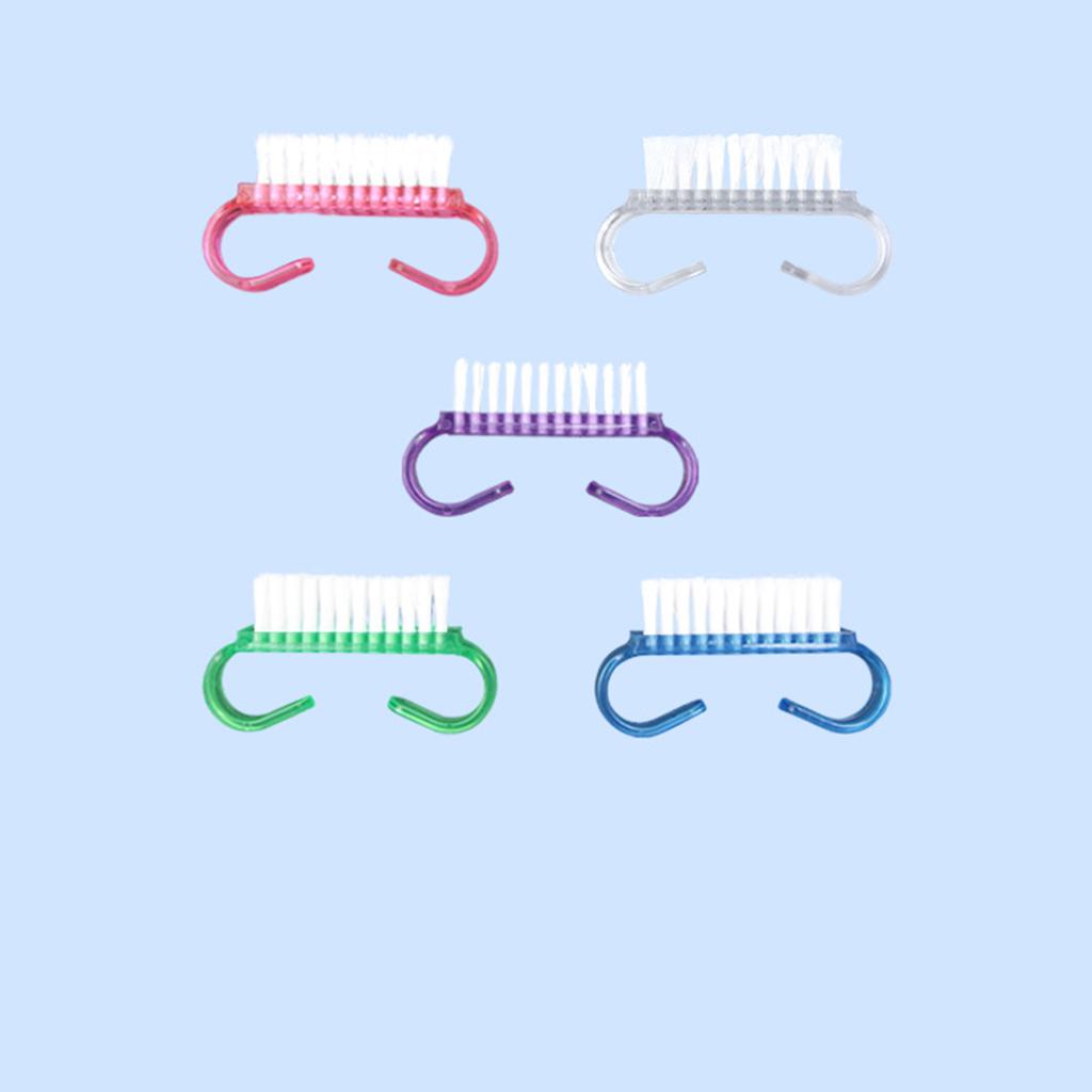 5pcs/set Nail Brush Kids Brushes for DIY Nail Art Foot Nail Cleaner Clear