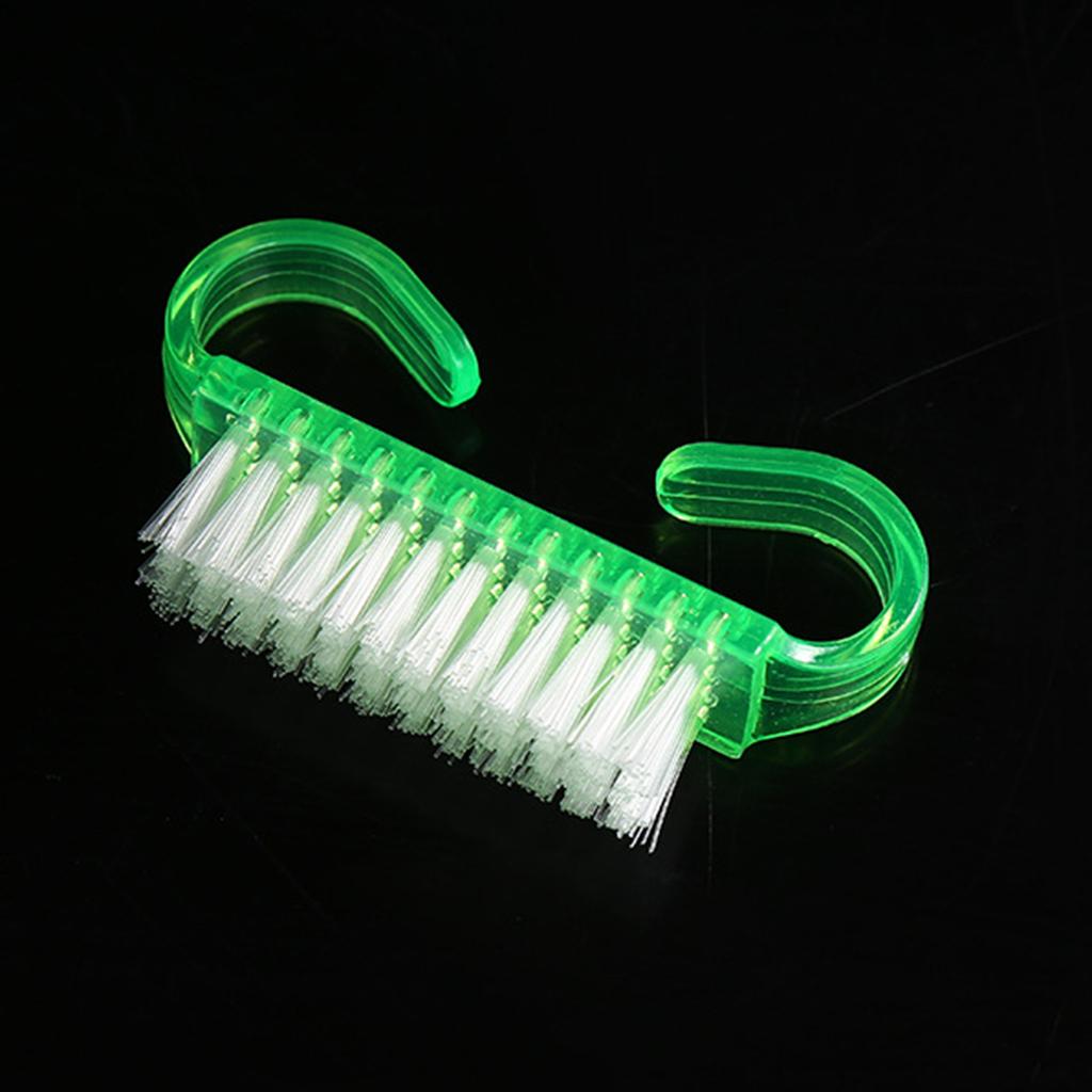 5pcs/set Nail Brush Kids Brushes for DIY Nail Art Foot Nail Cleaner Green
