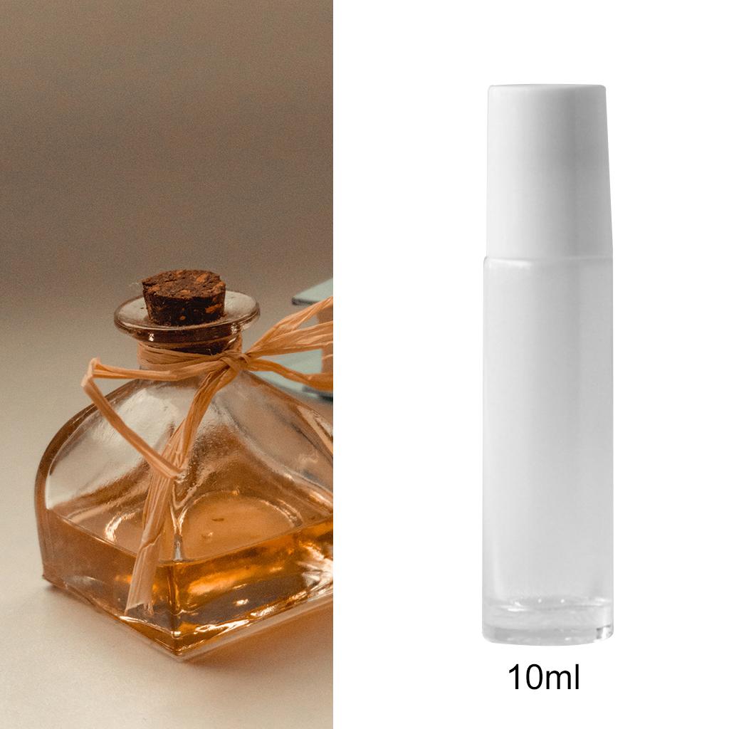 Cosmetic Clear Glass Essential Oil Roll-on Vial Bottles Container 10ml A