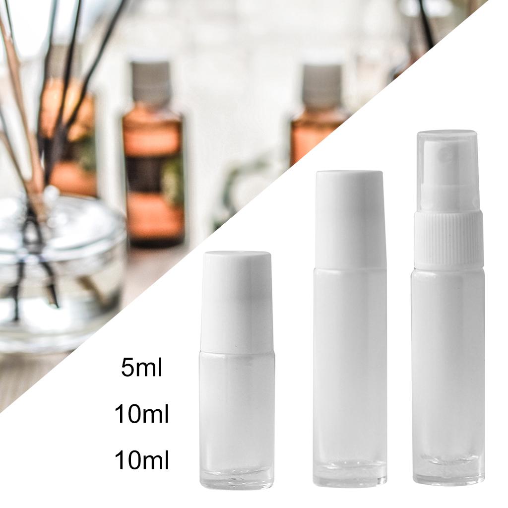 Cosmetic Clear Glass Essential Oil Roll-on Vial Bottles Container 10ml A
