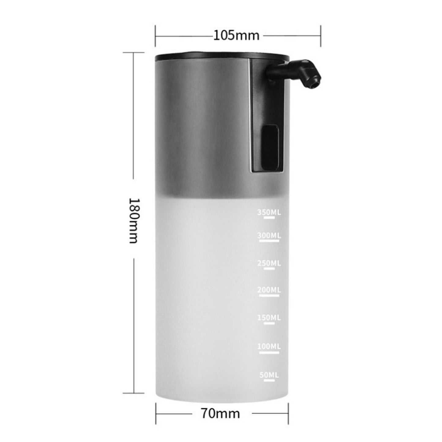 Bathroom Touch-Free Automatic Foaming Soap Dispenser 350ml Black