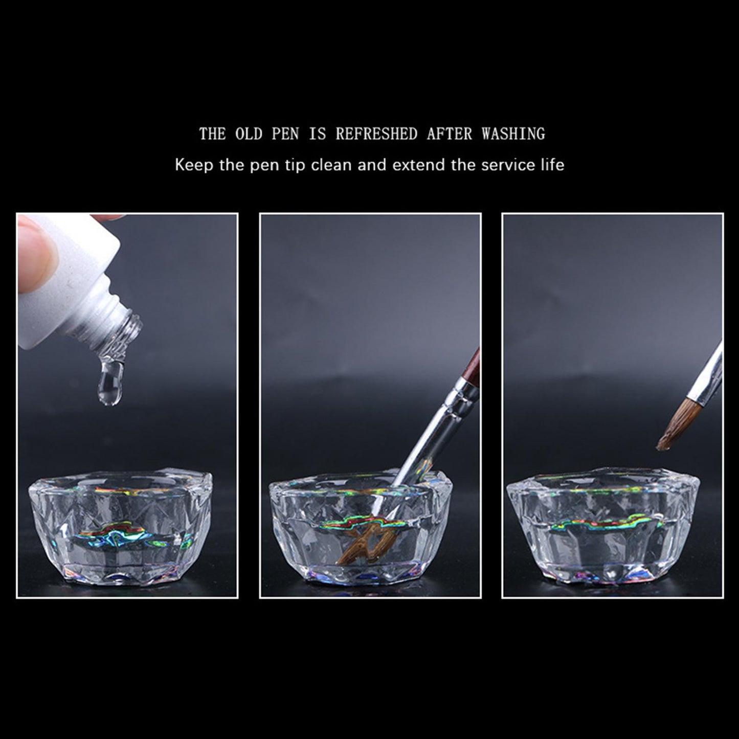 Acrylic Liquid Powder Dappen Dish with Lid heart 1.3x1.6inch