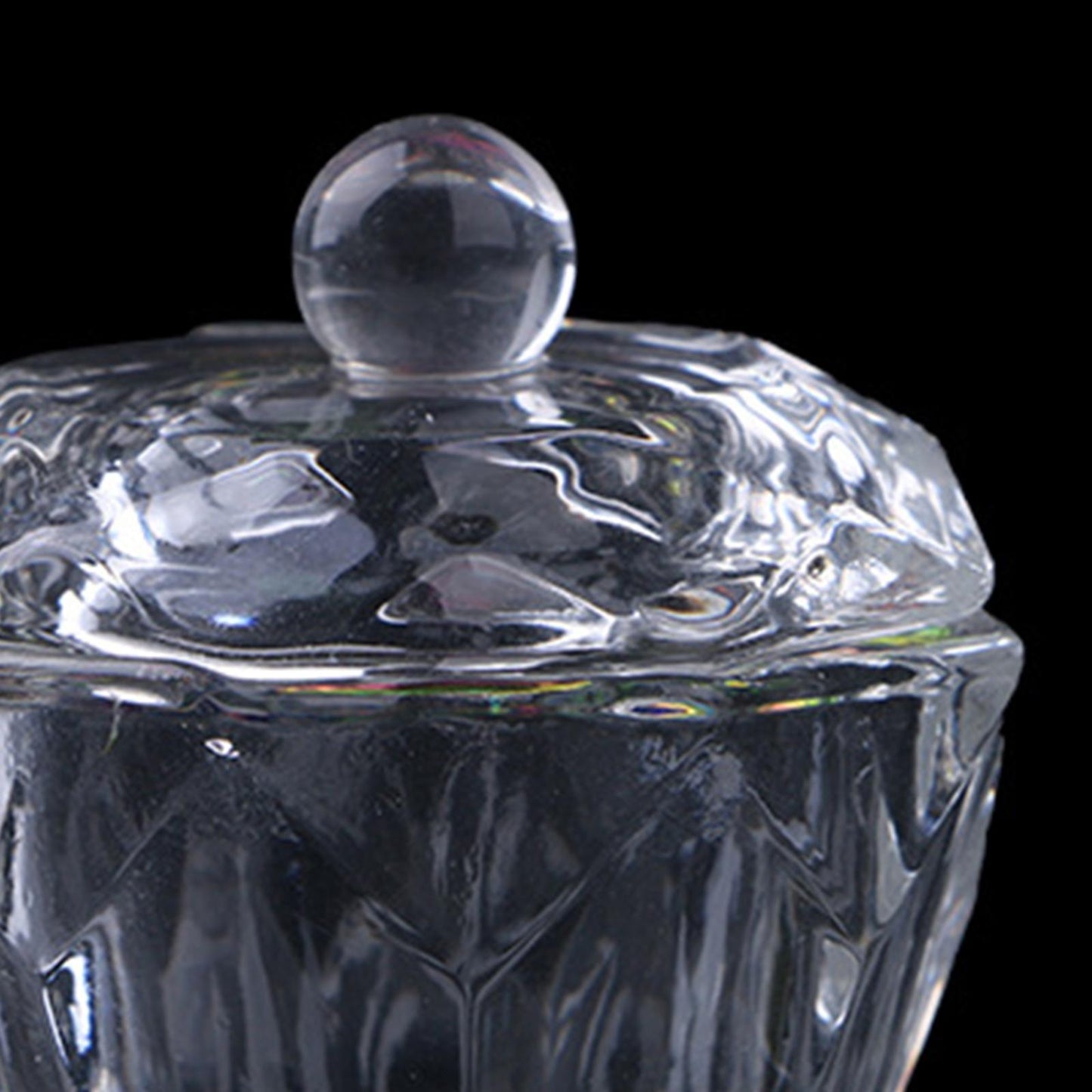 Acrylic Liquid Powder Dappen Dish with Lid octagonal 1.6x1.65in