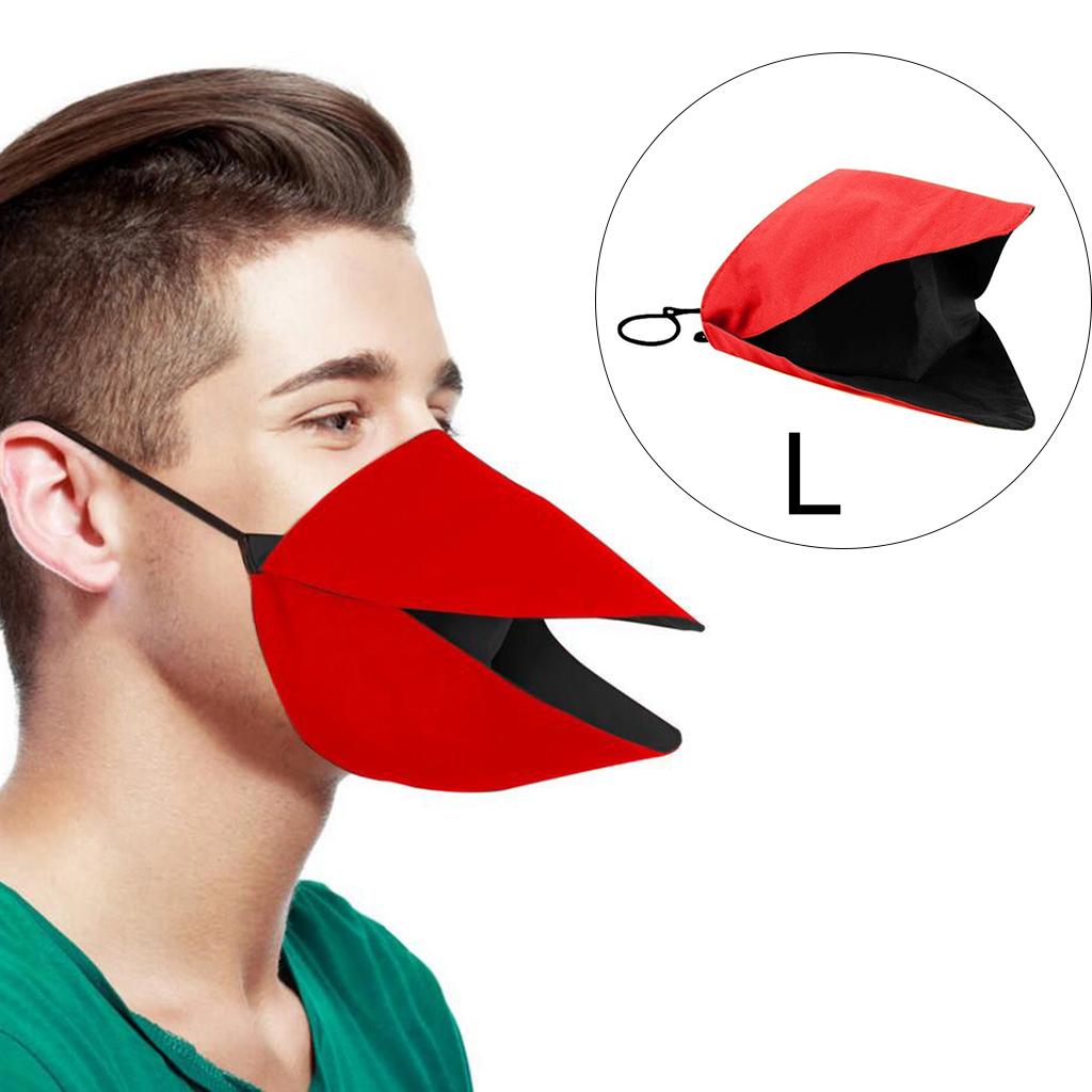 Creative Funny Custom Duck Face Covering for Outdoor Sports Party L Red