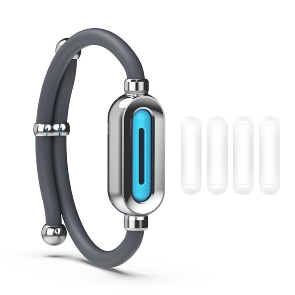Natural Mosquito Repellent Bracelet Band for Running Hunting Fishing Gray