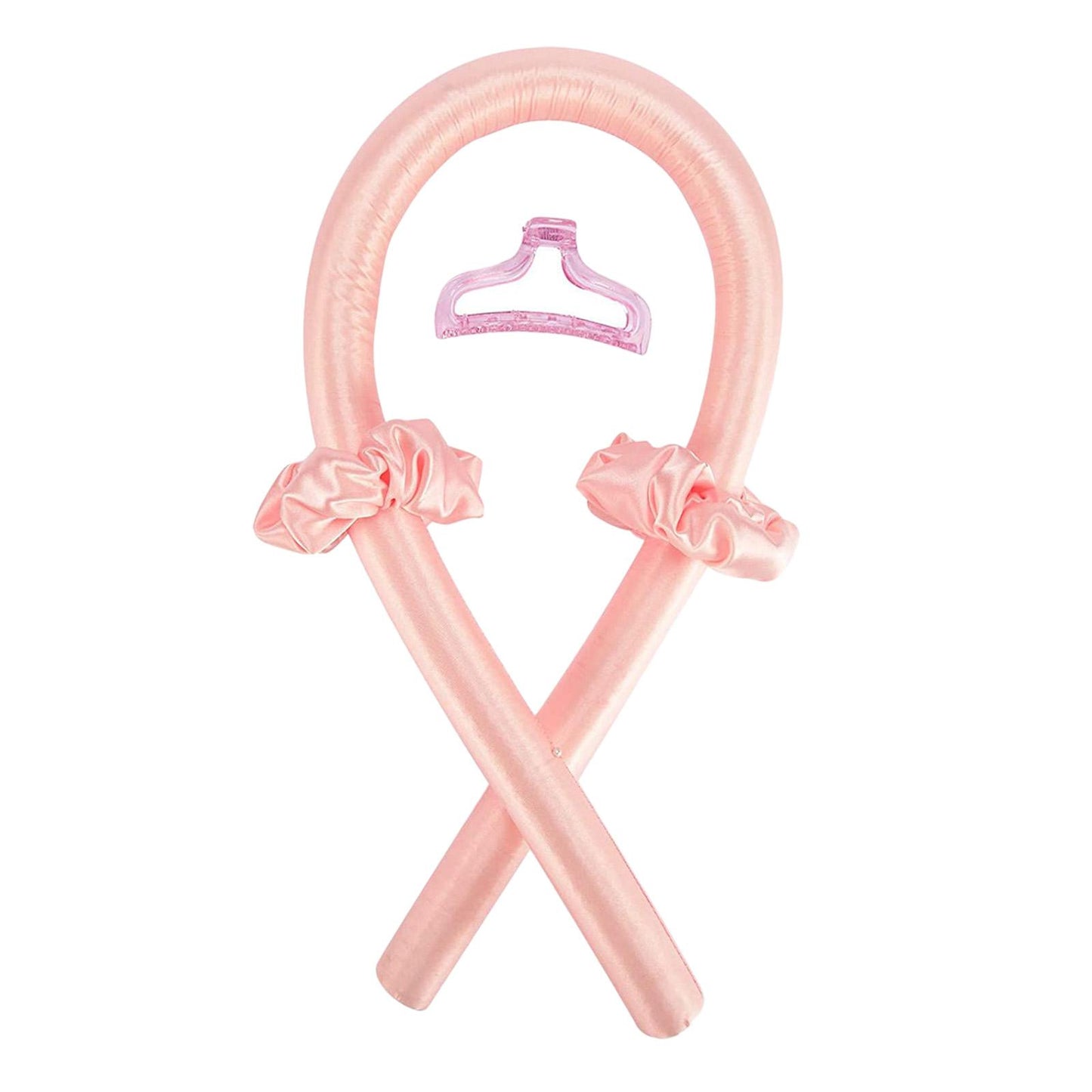Sleeping Heatless Curling Rod Headband Curler Women Hair Rollers Soft Pink