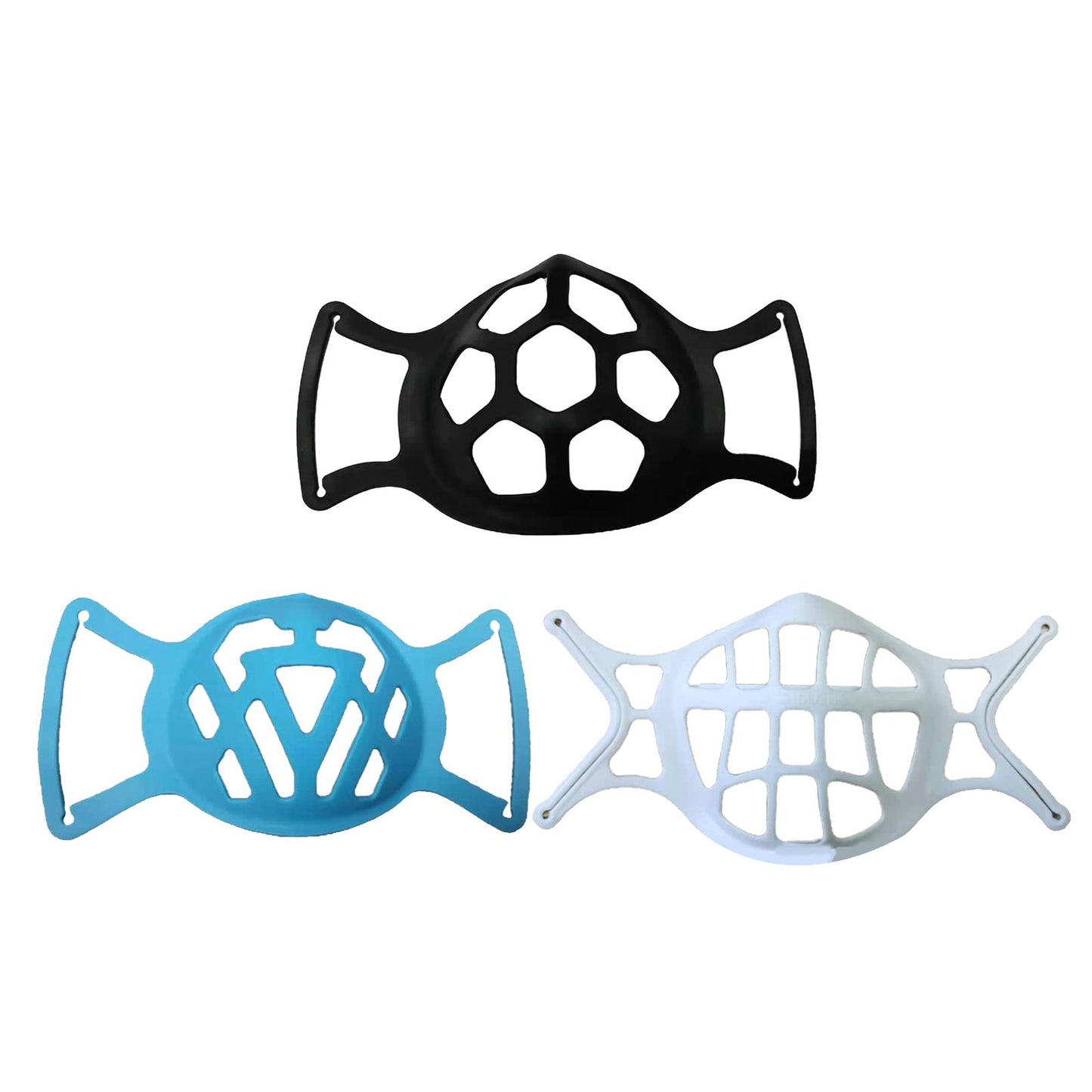 Adult Silicone Mouth 3D Bracket Support Frame Covers for Face Mask Black