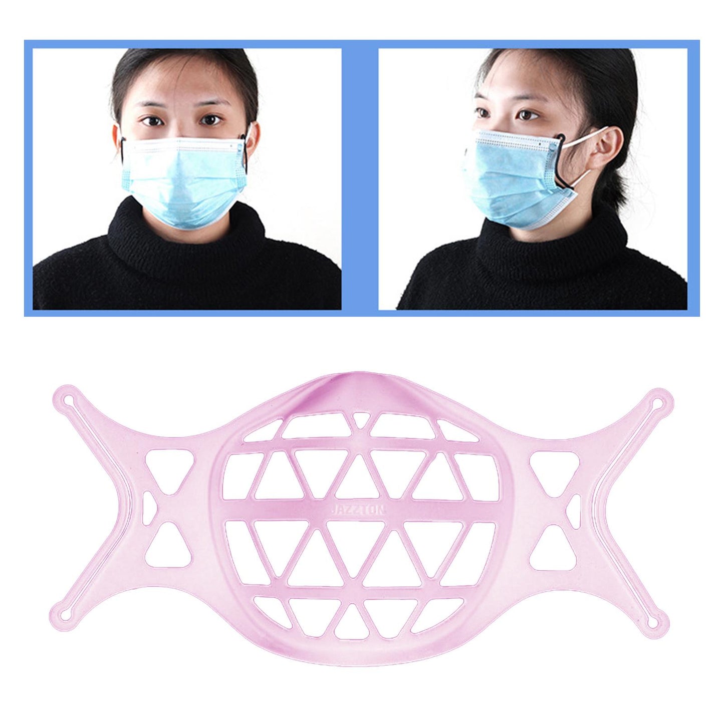 3D Mask Bracket Inner Support for More Breathing Space Reusable pink