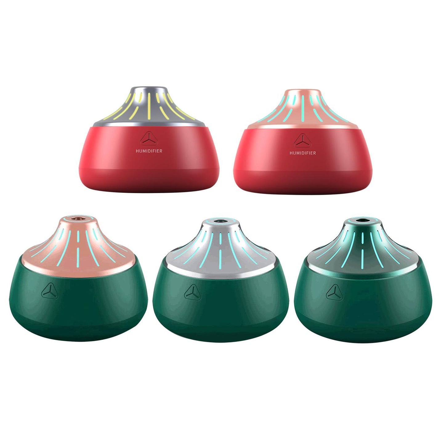 200ml USB Air Humidifier with Colorful Led Light Gifts Green Rose Gold