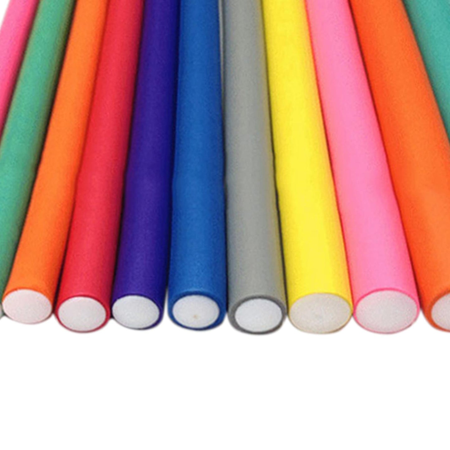 10x Hair Foam Curler Roller Set Flexible Rods Easy Use DIY 8mm