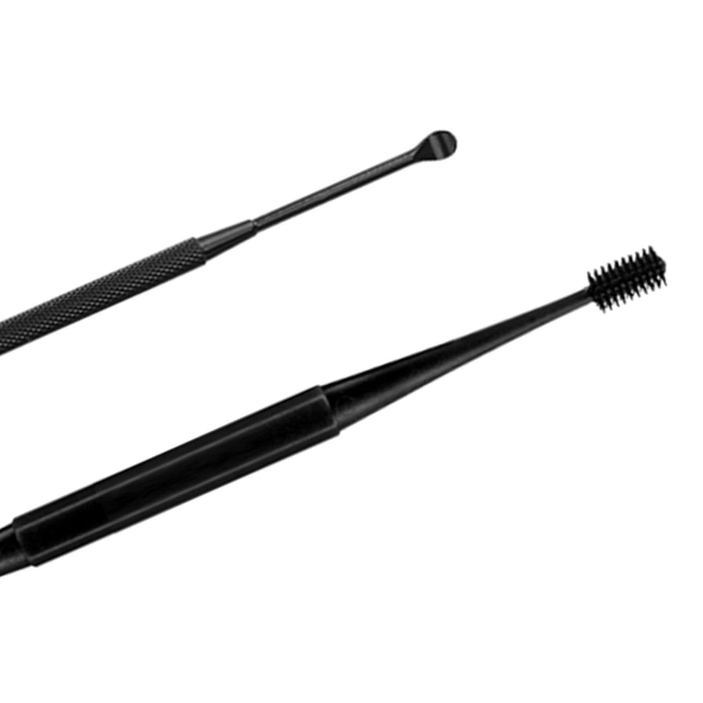 3 in1 Soft Silicone Ear Pick Set Double-End Spiral Remover Black B