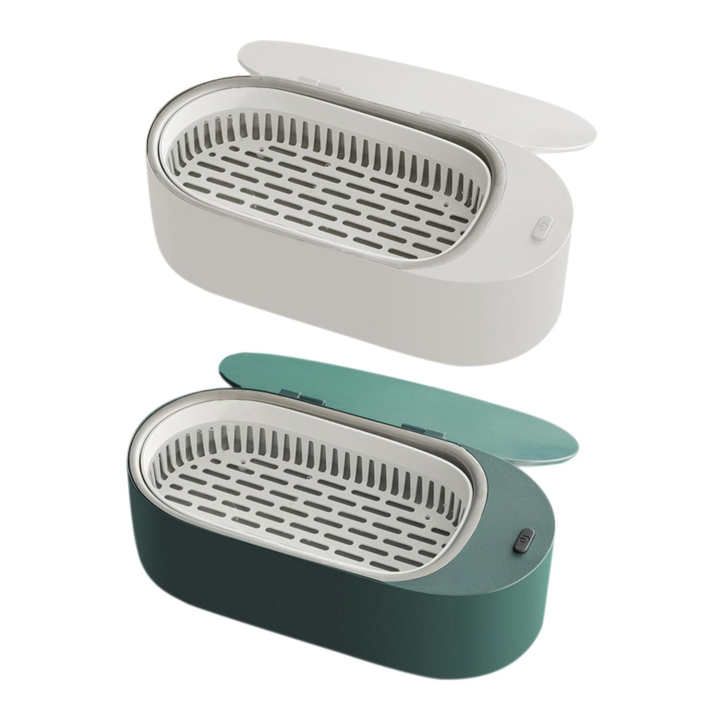 Ultrasonic Jewelry Cleaner Cleaning Machine Basket 400ML for Coins White