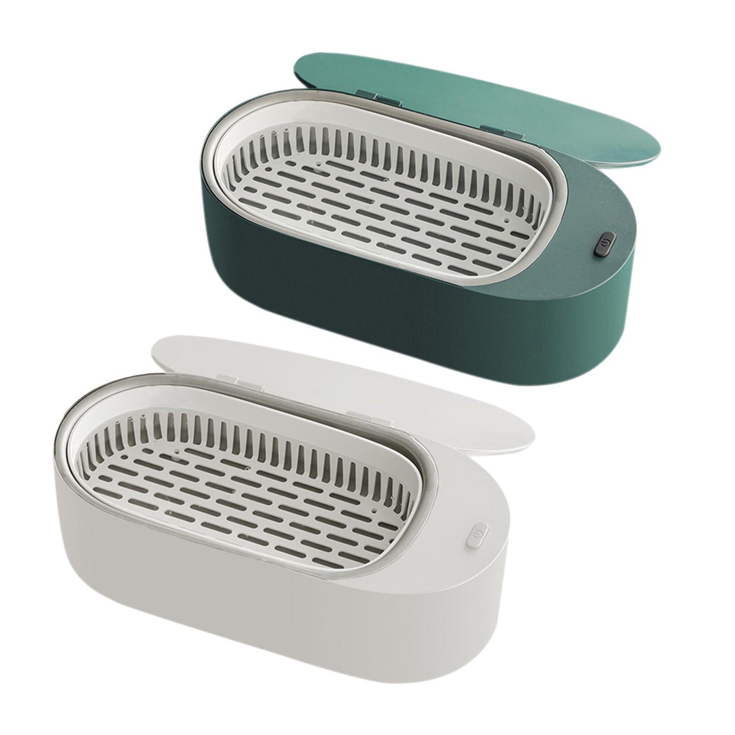 Ultrasonic Jewelry Cleaner Cleaning Machine Basket 400ML for Coins White